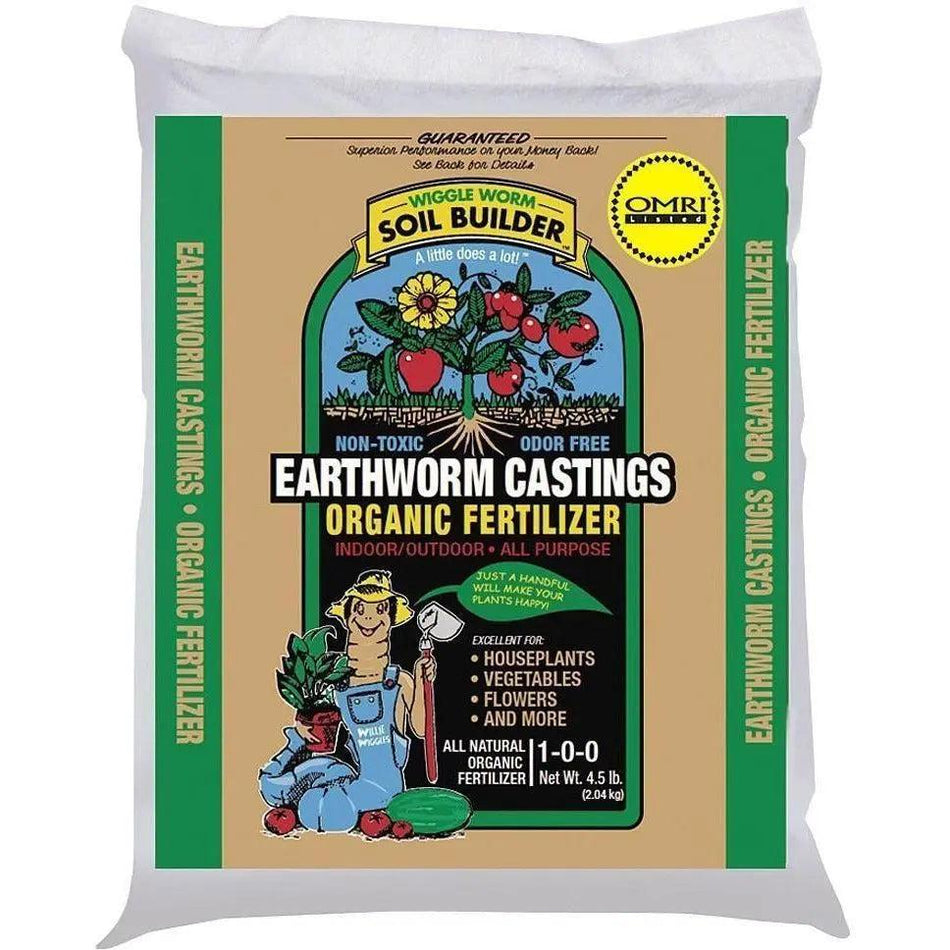 Wiggle Worm Soil Builder Earthworm Castings, 4.5 lb Wiggle Worm