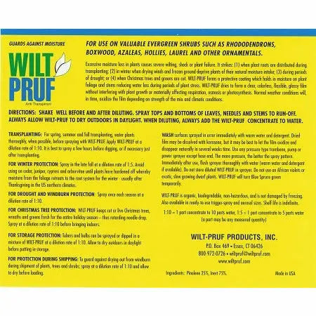 Wilt-Pruf® Plant Propagation Protector RTU with Trigger Sprayer, 1 qt Wilt-Pruf